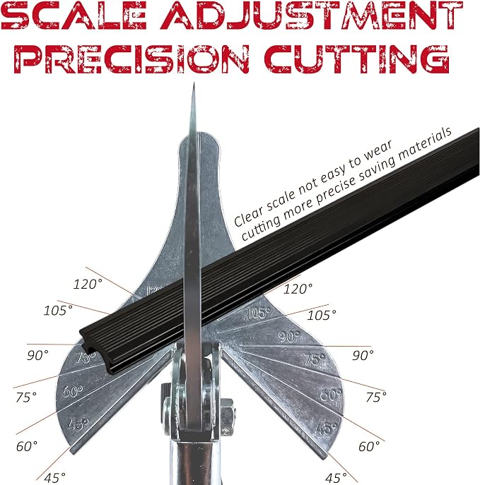 JAVIKA Multi Angle Miter Cutter, Wiring Duct Miter Shears Cutting for 45 To 120 Degree Angular Scissor Soft Wood, Plastic, PVC, Rubber Materials Moulding and Trim, Chamfer and Quarter Round Cutters