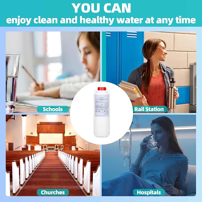 5160-0-C® Filter, Replacement for Elkay Water Filter 5160-0-C® By Certified, Compatible with Ezh2o Filter Replacement Filling Station, High Capacity Filter 516-00-C 6000 Gallon, No Chip