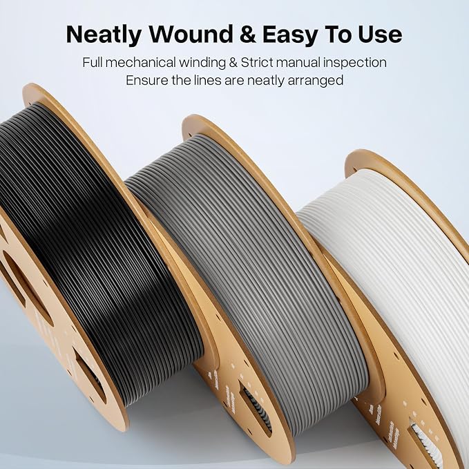 PLA+ 1.75mm 3D Printer Filament, PLA Plus with Dimensional Accuracy +/- 0.02mm, Higher Strength and Toughness, Neatly Wound, No Clogging, 2 Pack 1kg Brown & Beige