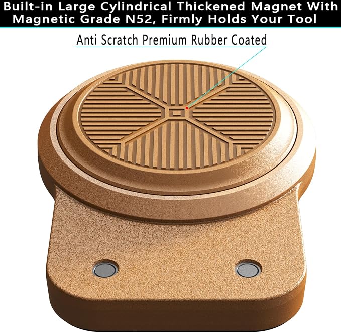 Magnetic Tool Holder | Strong Magnet Clip-On Belt Holster for Wrench, Pliers, Screw Driver, Hammer, Screws, Nails, Sockets, Trowel, Drill Bit, or Any Magnetic Tool and Hardware Holder