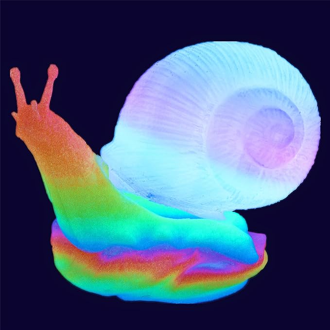 RepRapper Glow in the Dark White to Rainbow PLA Filament 1.75mm (+- 0.03mm) 2.2lb (1kg) for 3D Printer, White Material with Rainbow Multicolor Glow Effect