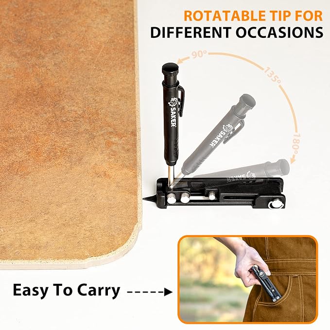 Saker Multi-function Scribing Tool&Saker Contour Gauge (10 Inch Lock) Profile Tool