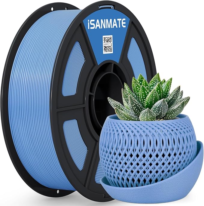 iSANMATE ASA Filament 1.75mm Marina Blue 1KG, UV & Weather Resistant 3D Printer Filament Perfect for Outdoor Functional Parts, Dimensional Accuracy +/- 0.02mm, 1kg Spool (2.2lbs)
