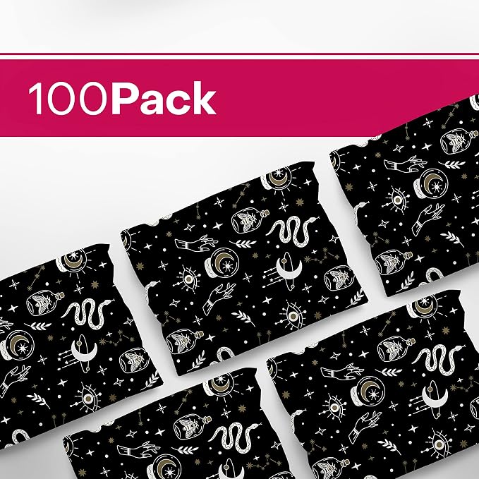 10x13 Poly Mailers – Celestial Magic – Waterproof, Tear-Resistant Shipping Bags with Adhesive Seal – 100 Pack – Package Mint