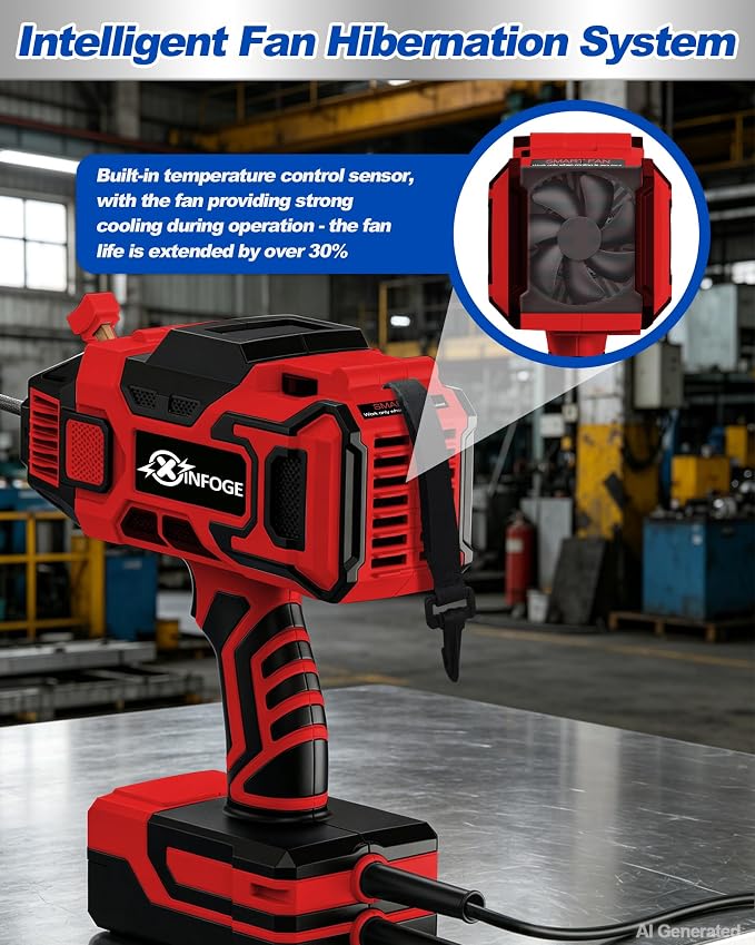 Portable Welding Machine with LCD, 110V Handheld Welder, IGBT Inverter, MMA/HS/ARC Portable Welder Gun, 5 Variable Current Adjustment for 3/32"-1/8" Rods, DIY, Professional Use, Repair (Red Black)