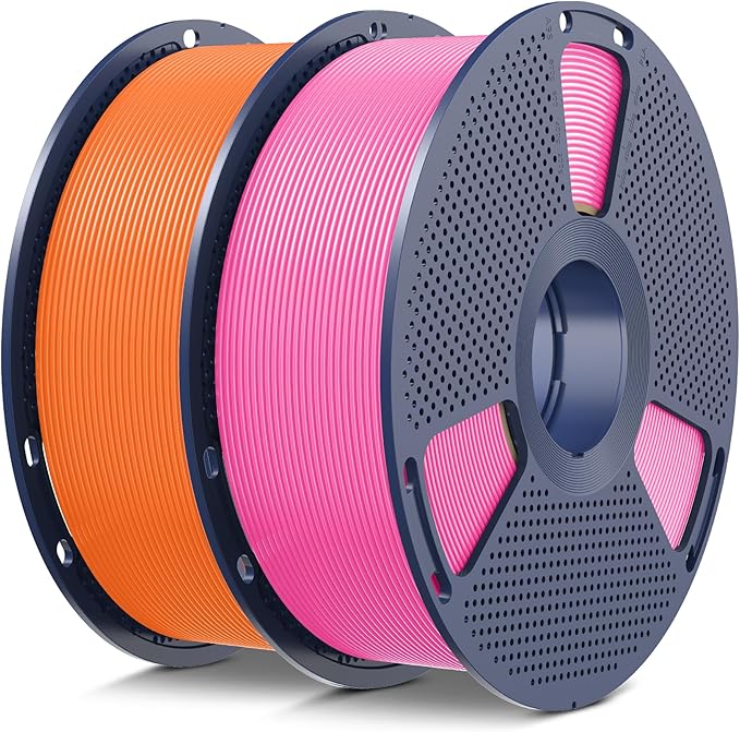 SUNLU High Speed PLA Filament 1.75mm, 30mm/s - 600mm/s Print Range, High Flow Speedy 3D Printer PLA Filament, Designed for Fast Printing, Good for Fast Printing, 1KG*2 Rolls Pink+Orange | 30mm/s - 600mm/s Print Range, High Speed 3D Printer Filament, Fa...