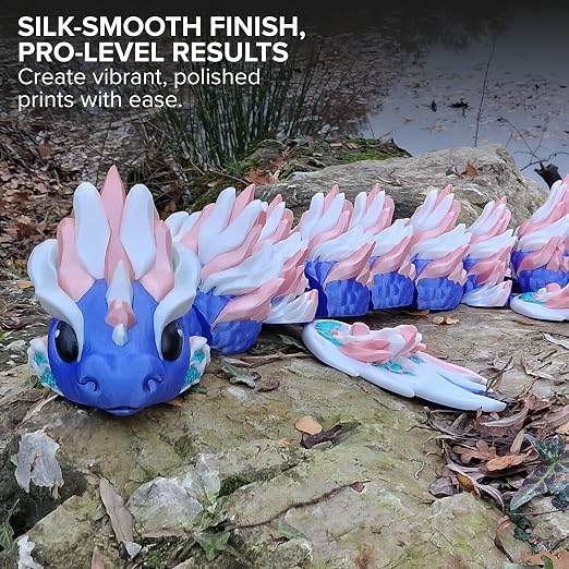 Polymaker Panchroma Silk PLA Filament 1.75mm, 1kg, Quartz Pink | Neatly Wound, High-Gloss Finish PLA, Easy Print & Smooth Feeding, Compatible with Bambu Lab & Most 3D Printers