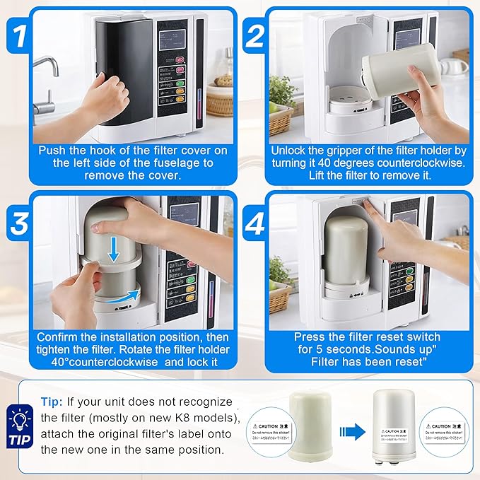 Qualirey 2 Pack Premium Filter Replacement Compatible with HG-N Type Water Ionizer, NSF 372 Certified, Compatible with Enagic Kangen LeveLuk SD501, JrIV, KANGEN 8(Not Original Type Before 2010)