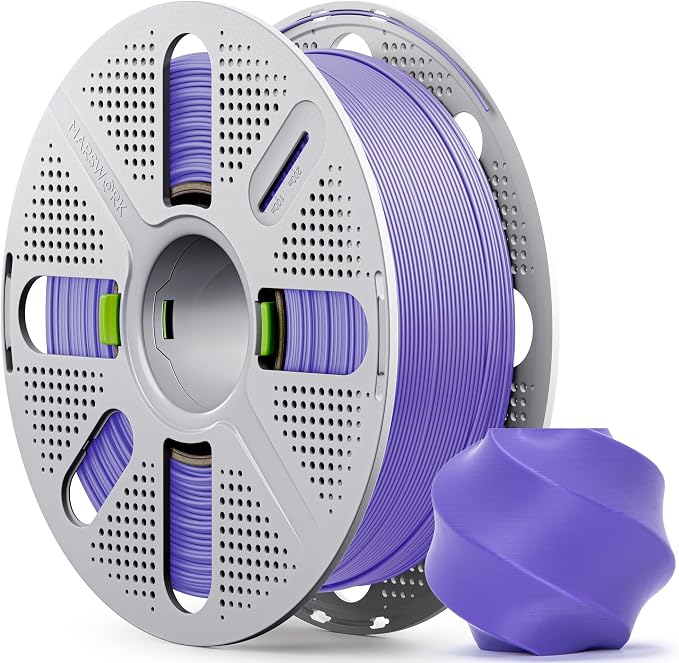 PLA Basic, Pre-Dried Filament with Quick-Swap Reusable Spool 1kg (2.2lbs), 1.75mm 3D Printing Filament Lavender, Compatible with Bambu Lab 3D Printers – Purple
