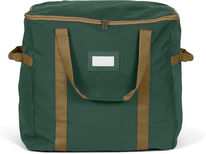 Covermates Keepsakes Treasurekeeper Storage Bag - Carrying Handles, ID Window - Holiday Storage, Green