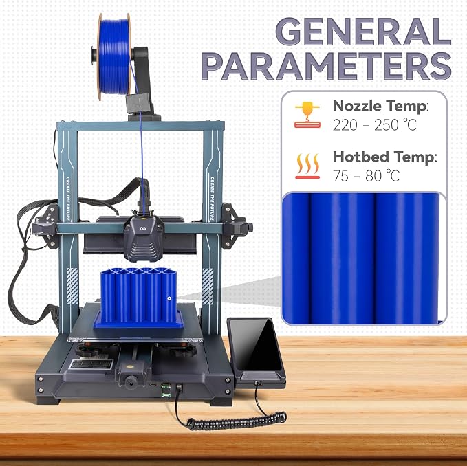 TINMORRY PETG Filament Bundle, Rapid PETG 3D Printer Filament 1.75 mm Multicolor Pack, Red & Black & Cold White & Klein Blue, 1 KG x 4 Spools