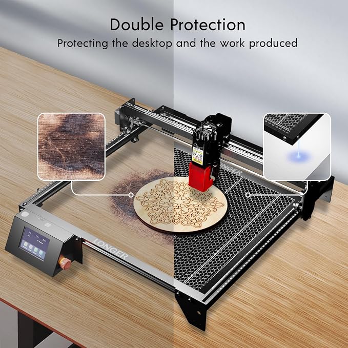 Longer Honeycomb Working Table, 15.7"x 15.7"x 0.86" Honeycomb Working Bed for CO2 or Diode Laser Engraver Cutting Machine, Fast Heat Dissipation with Aluminum Plate for Table-Protecting