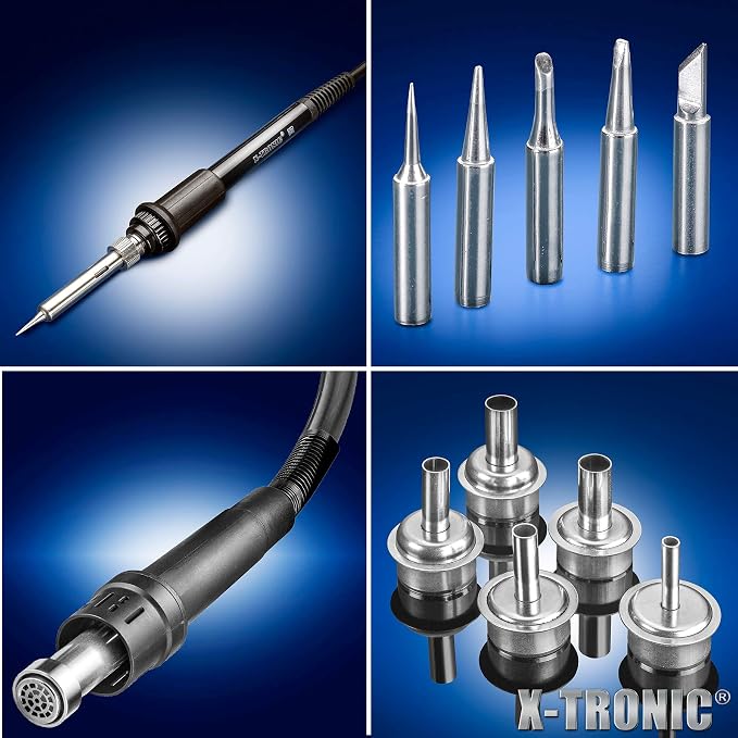 X-Tronic 4040-PRO-X • Platinum Series • 700 Watt Hot Air Rework Soldering Iron Station • Brushless DC Vortex Blower Air System • C/F Conversion, 0-30 Min Sleep, Calibration & Auto Cool Down Features!