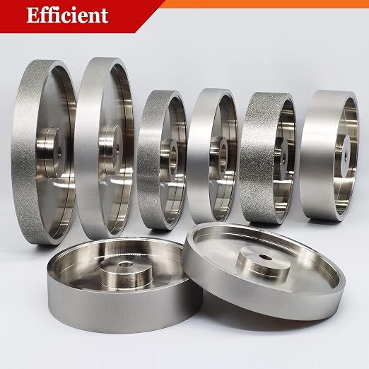 CBN Grinding Wheel, Dia 6" x 1" Wide with 1/2" Arbor, Diamond Grinding Wheel for Sharpening High Speed Steel, Grit 600