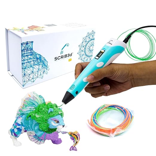 SCRIB3D P1 3D Pen - The Ultimate Creative Bundle with 230 Feet of Filament