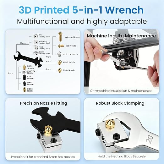 84Pcs 3D Printer Accessories, 3D Printer Tools Kit with Slotted Organizer Bag, PTFE Nozzle Anti-Stick Coating, T12 Needle Files, Deburring Tool, for All FDM/SLA, Bambu Lab, Ender 3, Anycubic,etc