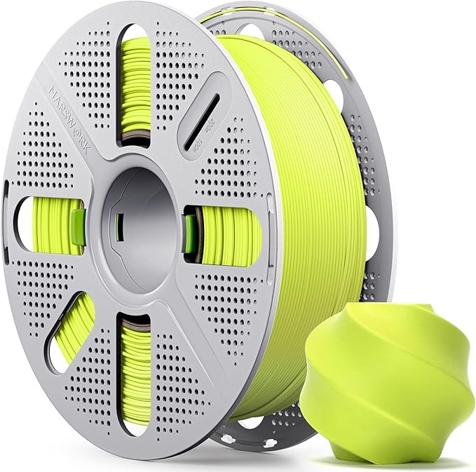 Matte PLA Filament with Quick-Swap Reusable Spool 1kg (2.2lbs), 1.75mm 3D Printing Filament, Compatible with Bambu Lab 3D Printers – Apple Green