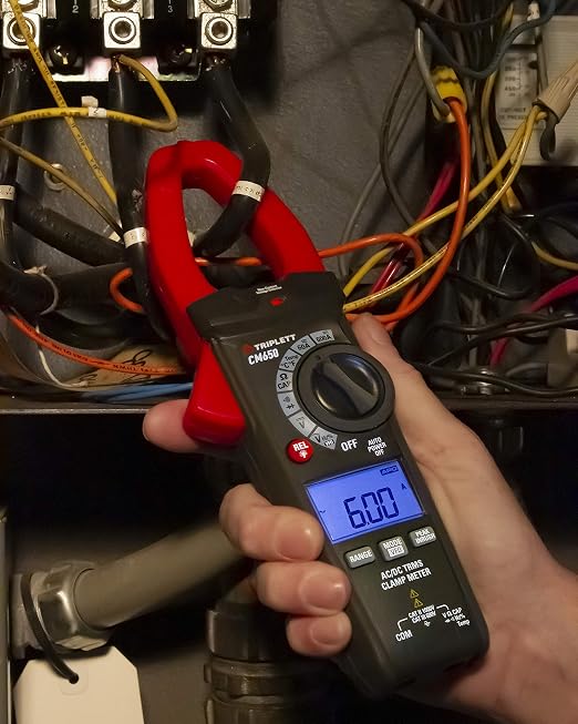 Triplett CM650 True RMS 6000 Count 600A AC/DC Clamp Meter with Inrush