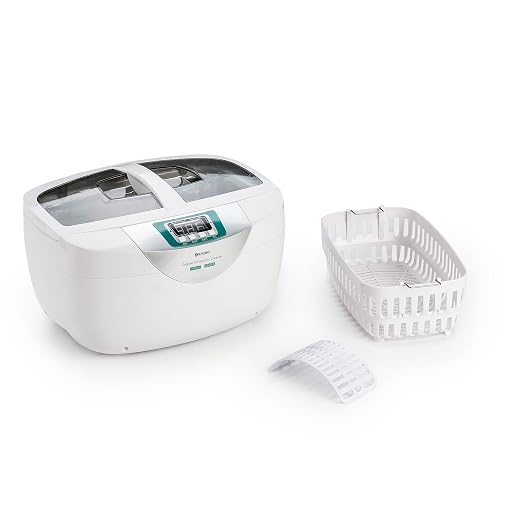 Ukoke UUC25W, Professional Jewelry Timer, Portable Household Ultrasonic Cleaning Machine, Eyeglasses Denture Cleaner, 2.5 L, Green