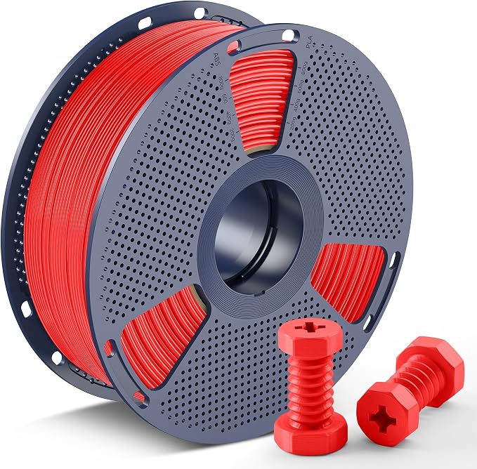 SUNLU High Speed ABS Filament, Heat Resistance, 1KG, (Red) | 350mm/s Rapid ABS 3D Printer Filament, Excellent Toughness, Fast Printing, Fit for 99% FDM 3D Filament Printer