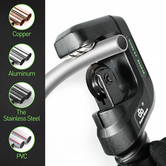 WISSCOOL Tubing Cutter Heavy Duty Tube Cutter 3/16 to 1-1/4 Inch Pipe Cutter for Cutting Pipes Aluminum, Copper, PVC, Stainless Steel Tube 5-32mm