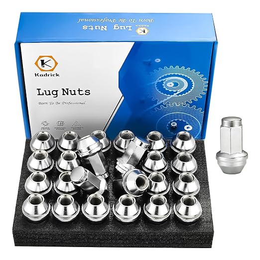 Kadrick 24Pcs M14x2 Lug Nuts Replacement for Ford Expedition/F-150 Lincoln Navigator 2000-2014, One-Piece Solid Chrome, OEM Factory Style Large Acorn Seat Wheel Nuts,21mm Hex Anti-Rust Updated…