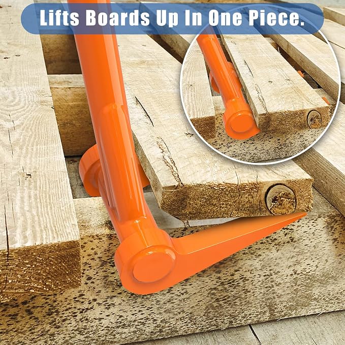 Insaga Fully Welded Pallet Buster 48'' All-Steel Handle Pallet Breaker Heavy Duty Industrial Deck Board Removal Tool, Non-Slip Grip Pallet Pry Bar for Efficient and Effortless Board Removal
