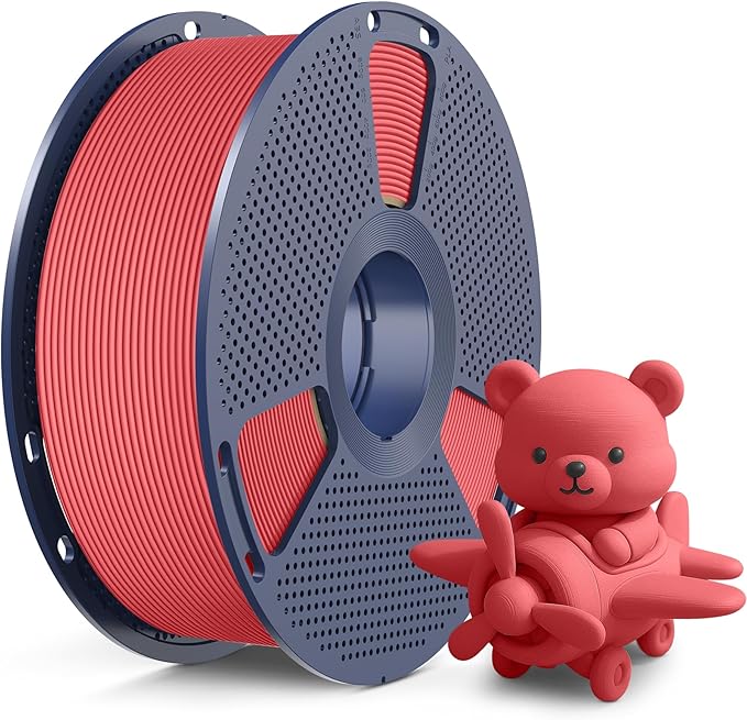 SUNLU High Speed Matte PLA 3D Printer Filament 1.75mm, Matte Cherry Red, 1KG