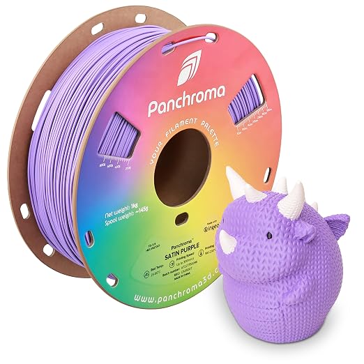 Polymaker Panchroma Satin PLA Filament 1.75mm for 3D Printing, 1kg, Purple | Neatly Wound, Semi-Matte PLA, Easy Print & Smooth Feeding, Compatible with Bambu Lab & Most 3D Printers