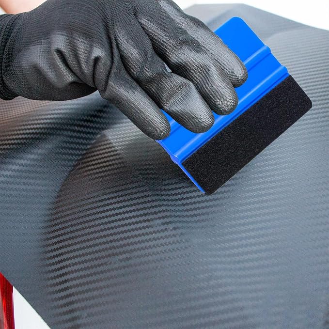 Spanno Vinyl Wrap Tool Kit - Includes Wrap Felt Squeegee, 3 Pcs Micro Squeegees, Corner Squugee, Utility Knives, Vinyl Cutter, Cloth and Working Gloves