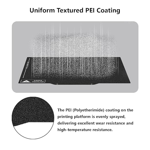 Upgraded Kobra 2 PEI Build Plate, 3D Printer Double Sided Black Textured PEI Platform for Anycubic Kobra 2 Neo/Kobra 2 Pro/Kobra Neo/Kobra/Kobra Go 230x230mm