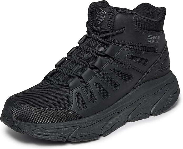 Skechers mens D'lux Walker Sr Hands Free Slip Ins Tactical Boot