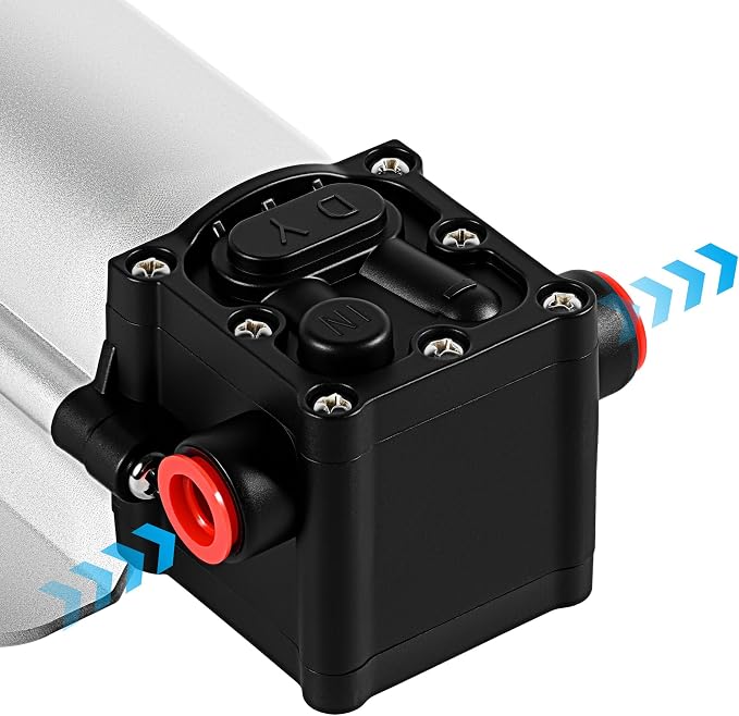 Self-priming Electric Fuel Transfer Pump | 12 Volt 2.67 GPM High Efficiency for Liquids Diesel Kerosene Gasoline Water, with Filter Cartridge