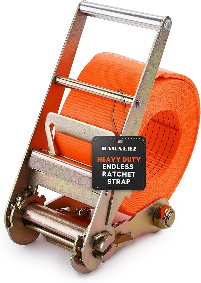 Endless Ratchet 30 ft x 4 inch Tie Down Strap – Heavy Duty Cargo Strap 22000 Lbs for Trucks and Trailers