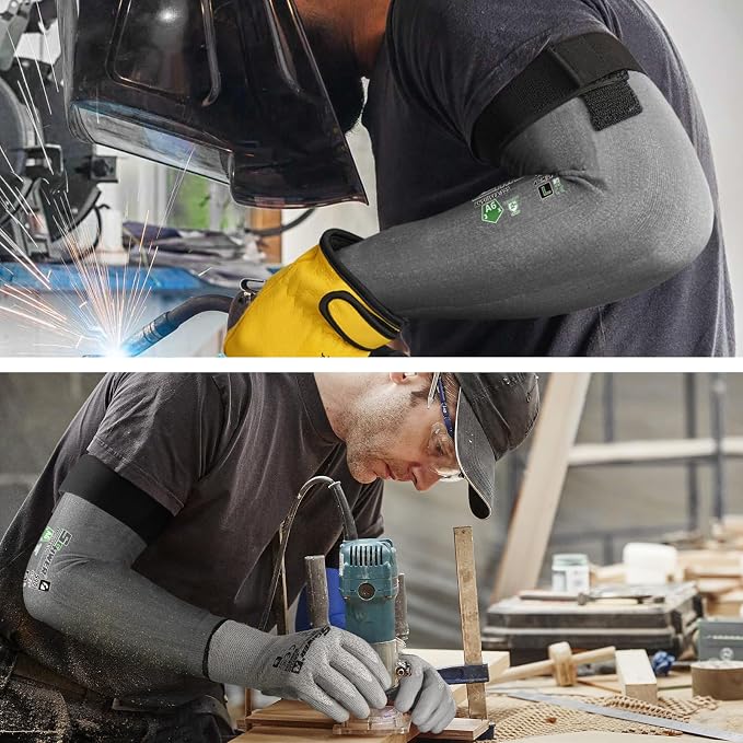 Schwer AIR-SKIN ANSI A6 Cut Resistant Arm Sleeves for Men & Women S903, Non-PFAS Arm Protectors for High Risk Work, UPF50+ UV Protection Cooling Gardening Sleeves for Farming, Lightweight, Breathable