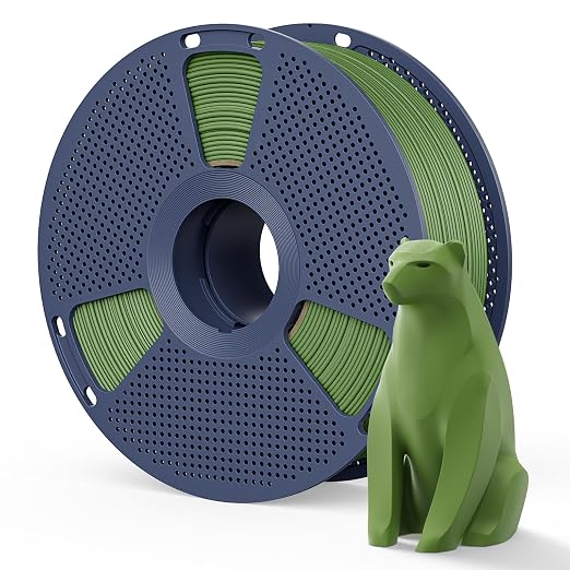 Matte PLA Filament 1.75mm Army Green Color, 1kg(2.2lbs) SUNLU 3D Printer Filament, Smooth Matte Finish, Less Brittle, Reduced Layer Line Appearance, Olive Green