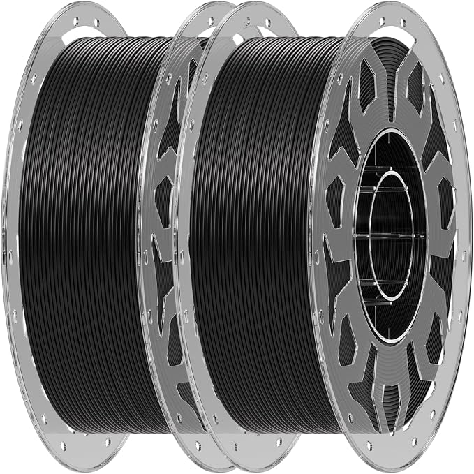 Creality PLA Filament 1.75mm Black 2 kg, 3D Printer Filament Bundle, Enhanced Toughness No Warp, Accuracy ±0.03mm Printing for Most 3D Printers
