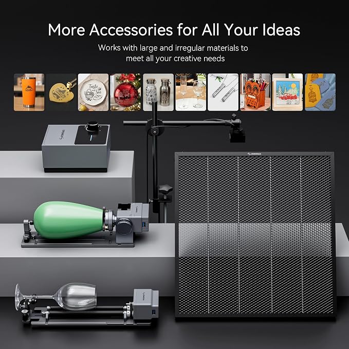 ATOMSTACK Swift 12W Laser Engraver and Cutter, 0.06mm High Accuracy Laser Engraving Machine for Wood and Metal, Dark Acrylic, DIY Laser Cutter with Eye Protection, Support Glass&Leather Engraving