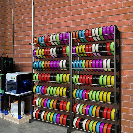 3D Printer Filament Rack, Heavy Duty Storage Shelves for 3d Printing Filaments, 7 Tier Large Capacity Filament Storage for 3D Printing Business