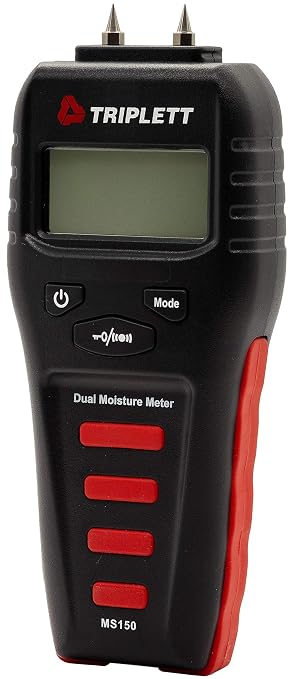 Triplett Pin/Pinless Non-Invasive Moisture Meter for Wood and Building Materials with Audible Indicator (MS150)