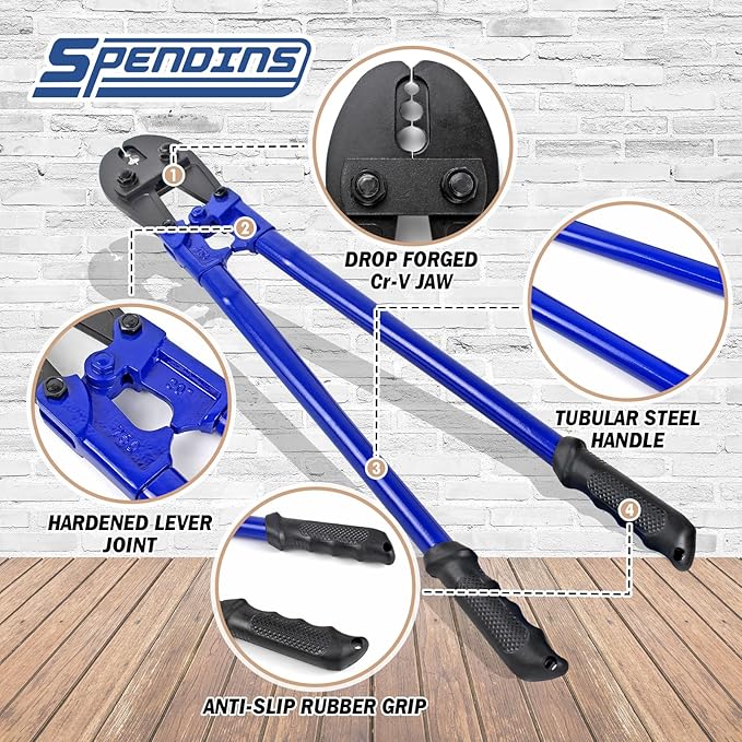 31.8 Inch Hand Swaging Tool, Wire Rope Crimping Tool for 5/32",1/4",5/16" Wires, Heavy Duty Swager Crimper w/Ergonomic Handle Design, for Copper Aluminum Oval Sleeves and Stop Sleeves