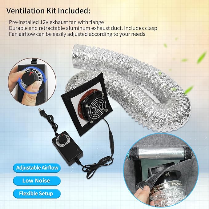 Resin 3D Printer Enclosure with Ventilation, 3D Printer Vented Enclosure Tent Cover Eliminate Odors Dustproof Isolate Noise,Compatible with Elegoo Anycubic Creality Series Resin LCD UV 3D Printers