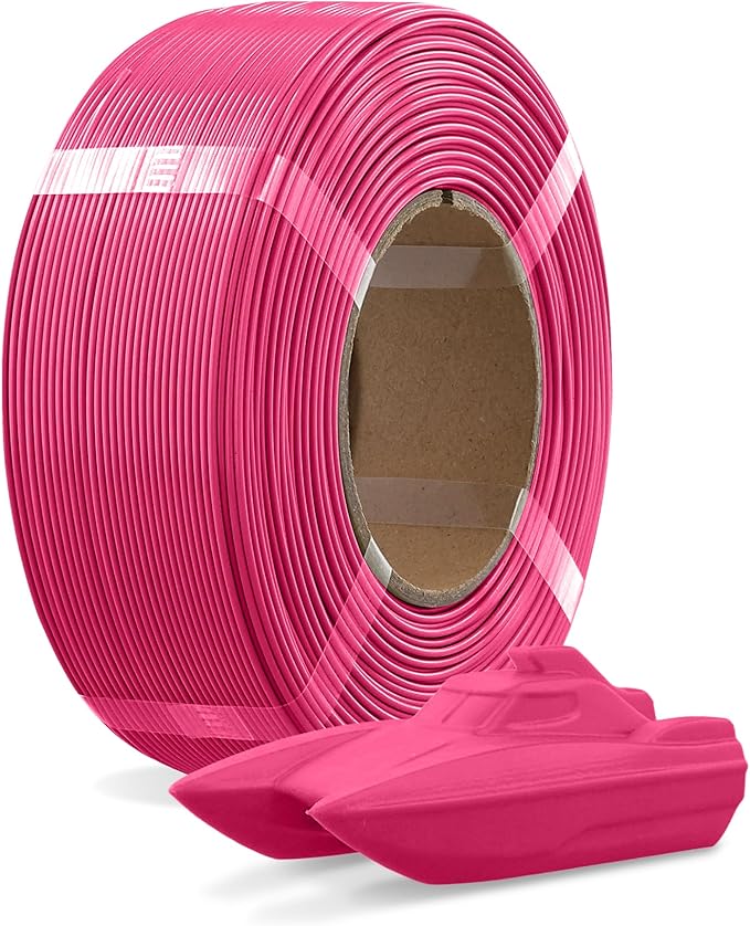 OVERTURE Refill PETG 1.75mm Spoolless 3D Printer Filament, 1kg (2.2lb) Refilament for Bambu Lab Reusable Spool, Accuracy +/- 0.02 mm, Fit Most FDM 3D Printers(Magenta)