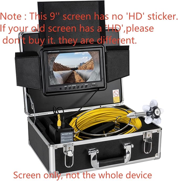 Sewer Camera Replacement 9Inch Display Screen w/ 8GB DVR,Monitor for JQKJCAM Drain Pipe Inspection Camera Endoscope System (Old Version WP9600A,9600B,WP90A,WP70A)