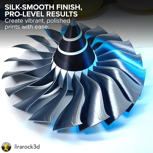 Polymaker Panchroma Silk PLA Filament 1.75mm for 3D Printing, 1kg, Chrome | Neatly Wound, High-Gloss Finish PLA, Easy Print & Smooth Feeding, Compatible with Bambu Lab & Most 3D Printers