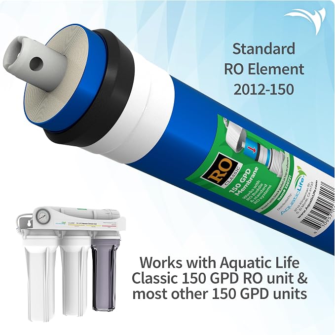 Aquatic Life 150 GPD Reverse Osmosis RO Membrane Filter Replacement for RODI Water Filter System Unit