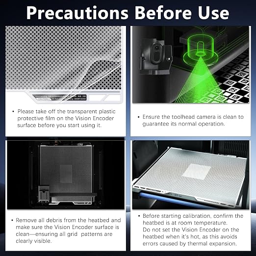Vision Encoder Plate for Bambu Lab H2S/H2D/H2C 3D Printer,Sub-50µm Motion Accuracy,Injection-Mold-Level Dimensional Precision,Calibration Before Printing Detailed Miniatures or Large Engineering Parts