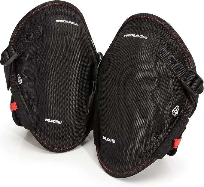 Prolock Weight-Dispersing Foam Knee Pads, Ideal for Flooring/Roofing, Easy to Adjust With Glove-Friendly Pull Tabs (1 pair)