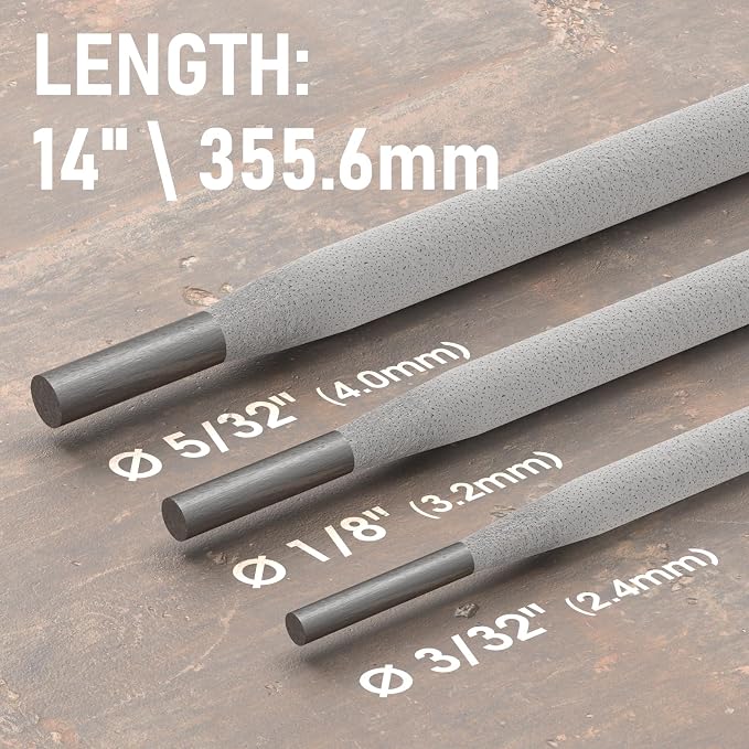 YESWELDER E7018 3/32'' 5LB Welding Rod Low Hydrogen Carbon Steel Stick Electrodes