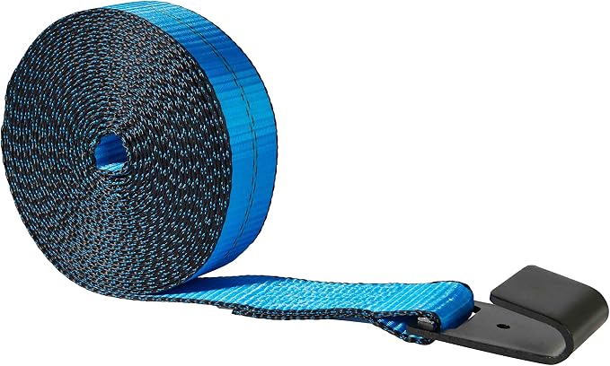 Mytee Products (20 Pack 2" x 30' Ratchet Tie-Down Straps with Flat Hooks - Blue, Tiedown Ratchet Straps for Flatbed, Truck, Trailers Pickup